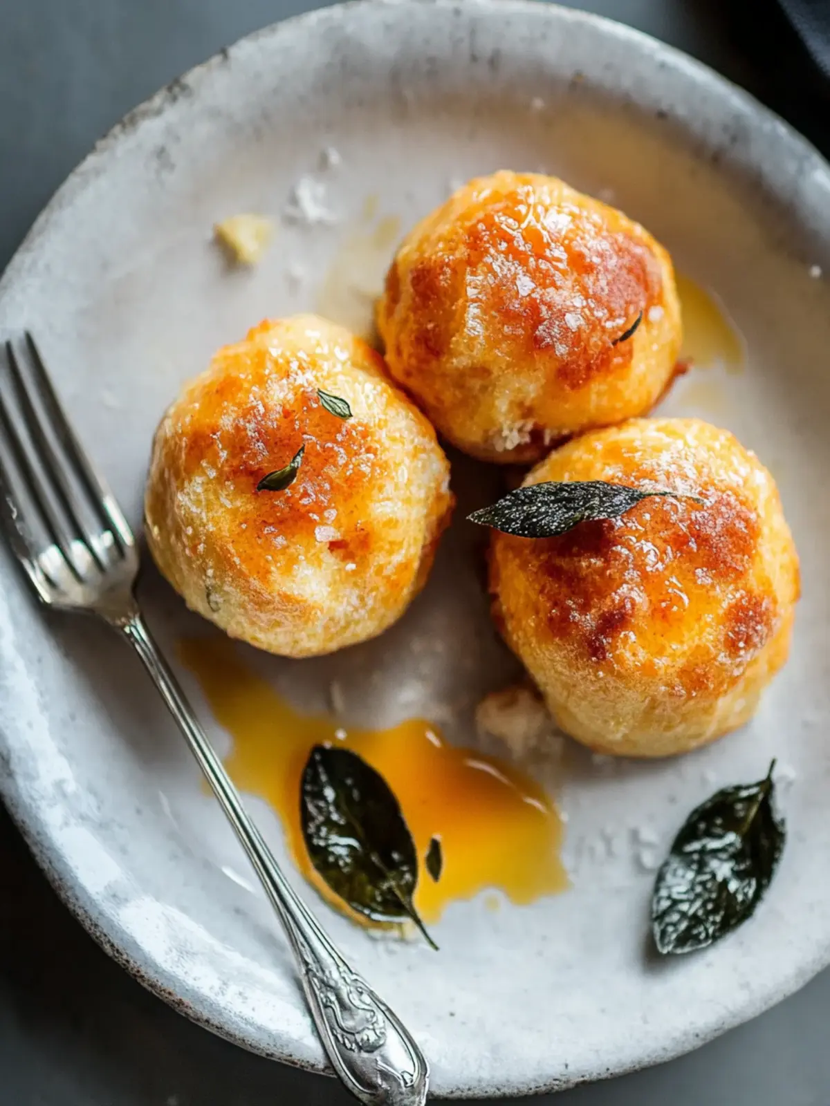 Kürbisknödel mit Salbeibutter