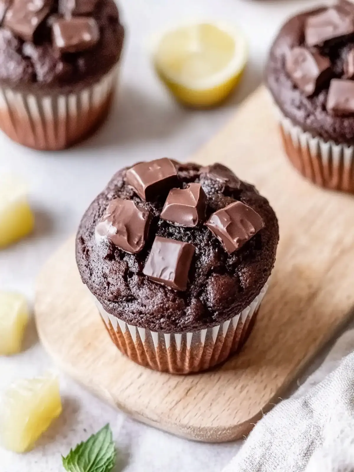 Saftige Schokomuffins mit Öl & Kakao