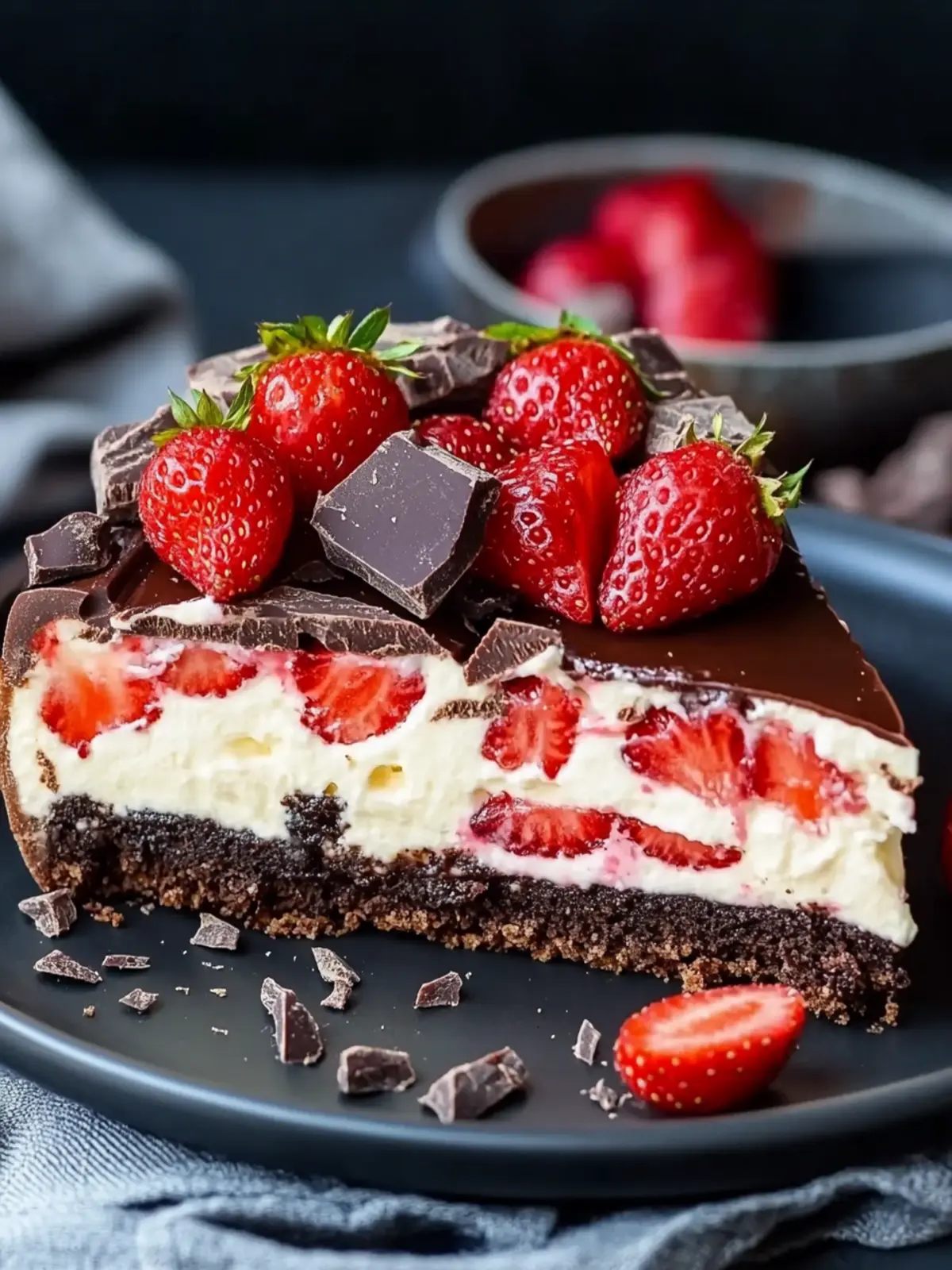 Chocolate-Strawberry-Swirl-Cheesecake – A delight of creaminess and freshness
