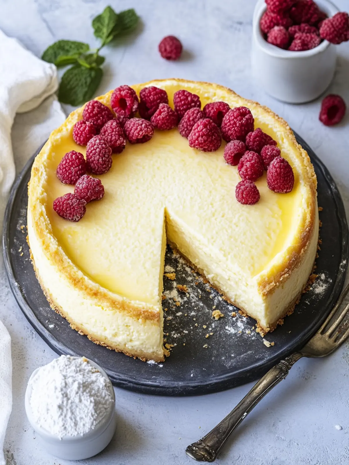 Käsekuchen ohne Boden