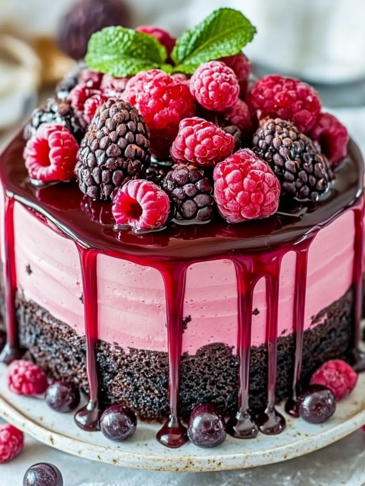 Schokoladen-Himbeer-Drip-Cake – Für einen romantischen Valentinstagabend