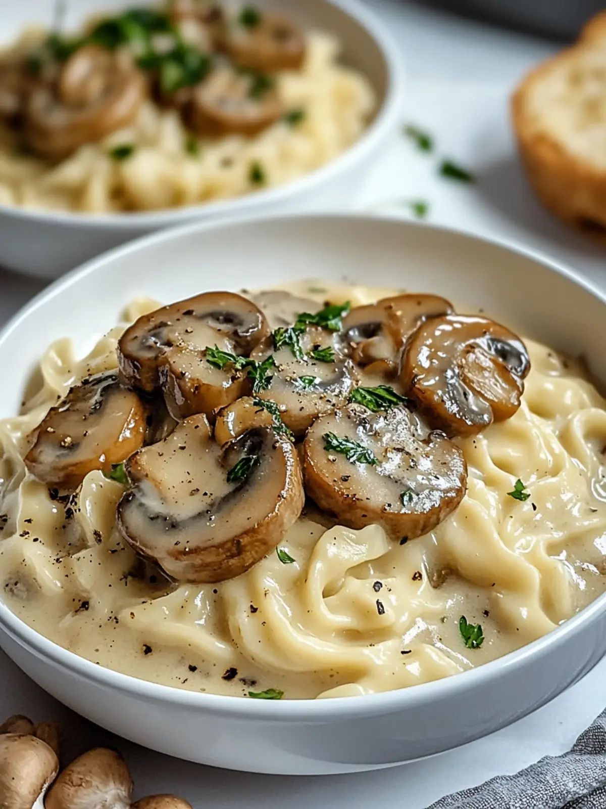 Medaillons in Champignon Rahmsoße mit Spätzle