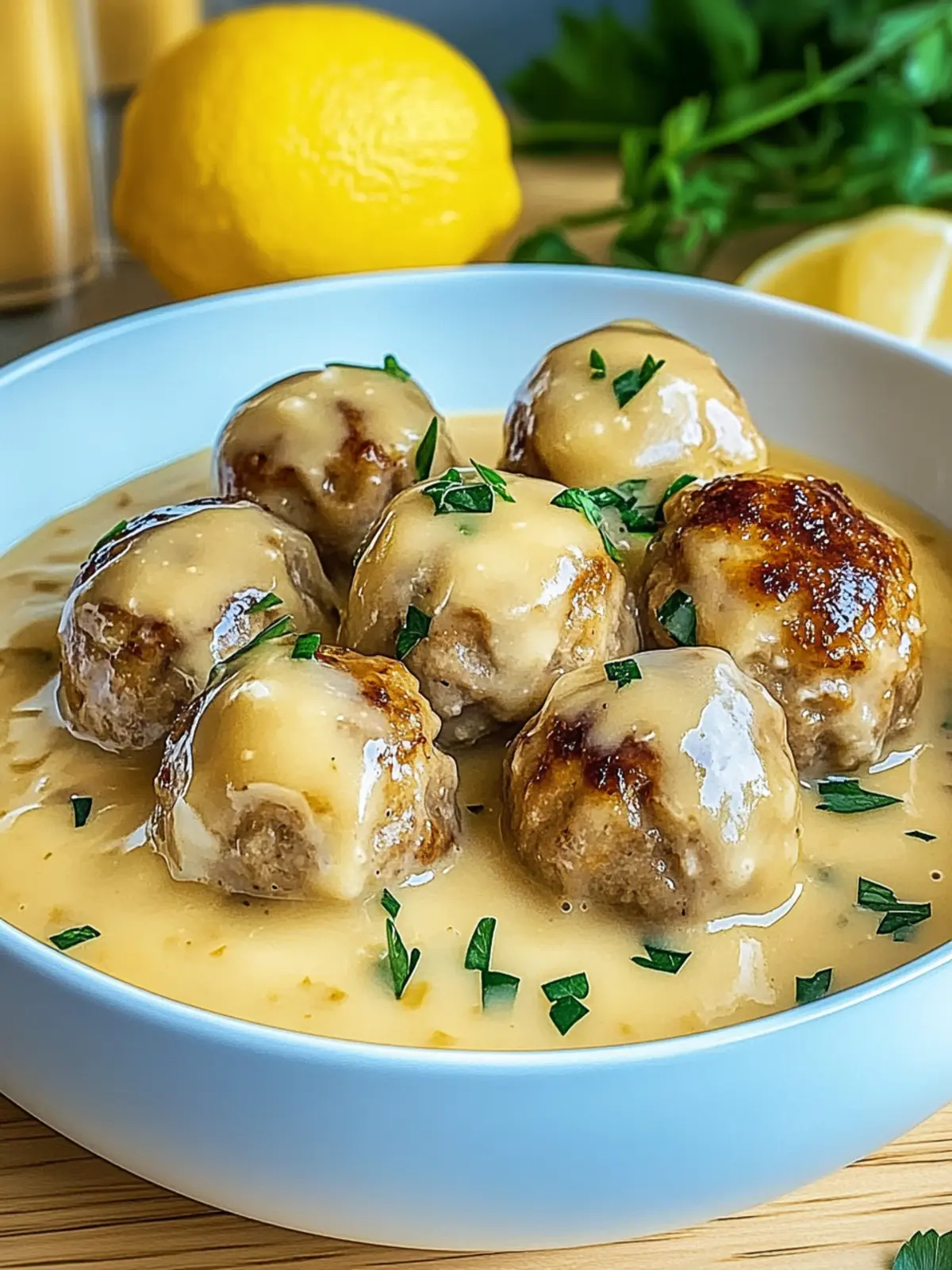 Hackbällchen in cremiger Sauce mit Kartoffelpüree – Ein herzhafter Genuss für die ganze Familie