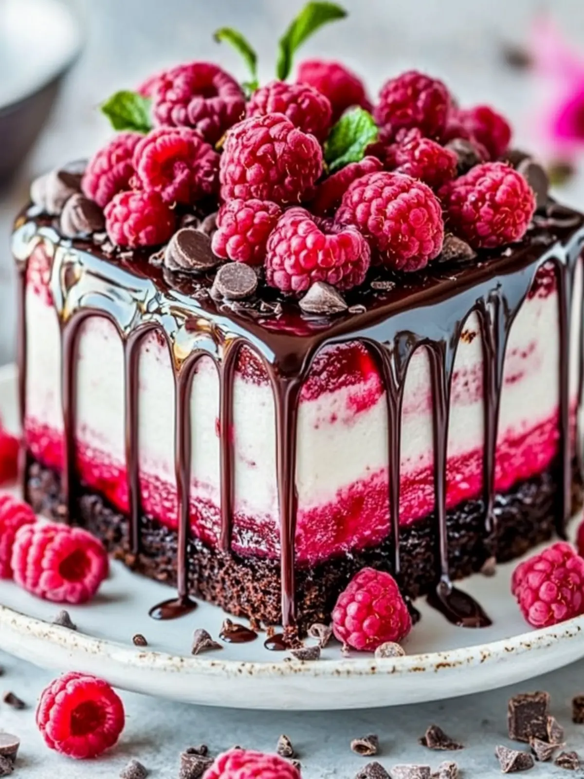 Schokoladen-Himbeer-Drip-Cake – Für einen romantischen Valentinstagabend