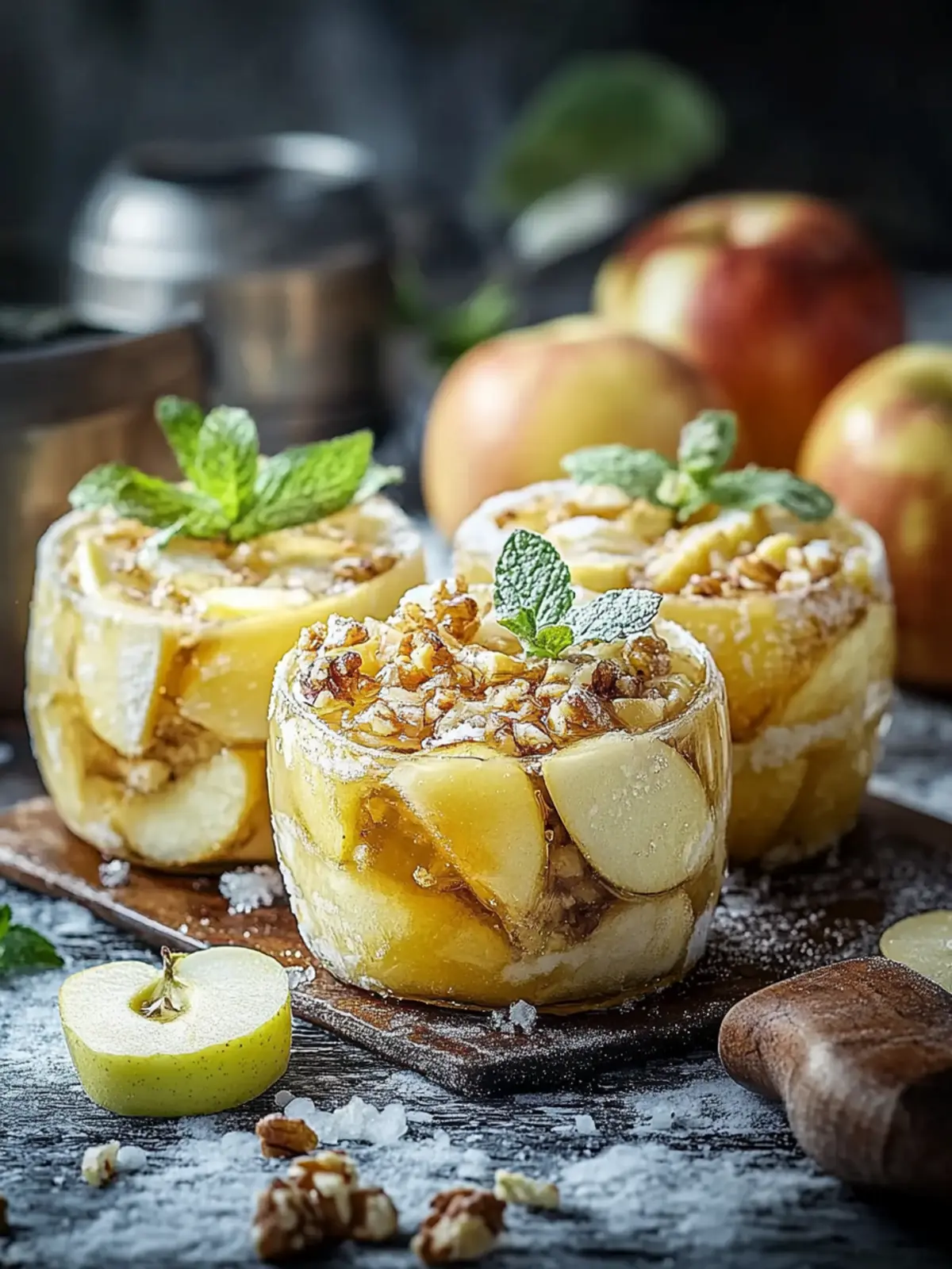 Hefeschnecken Zitronen Apfel Nuss