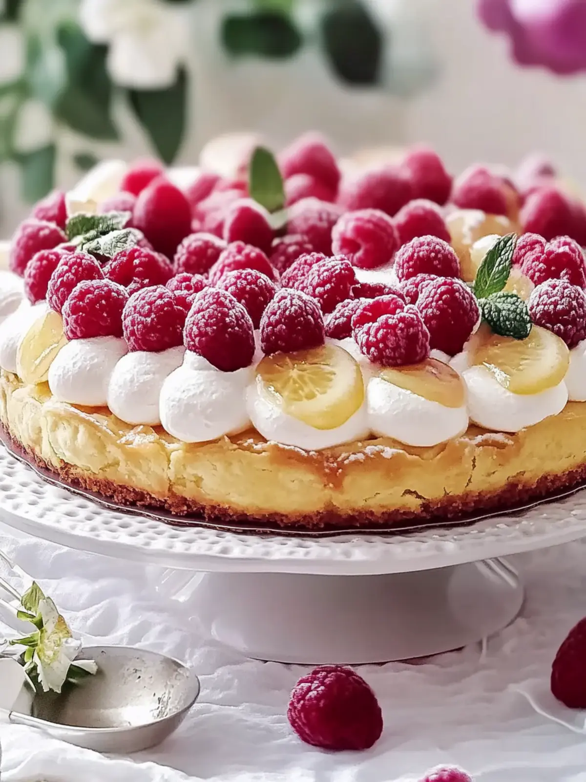 Plum cake with meringue - heavenly delight