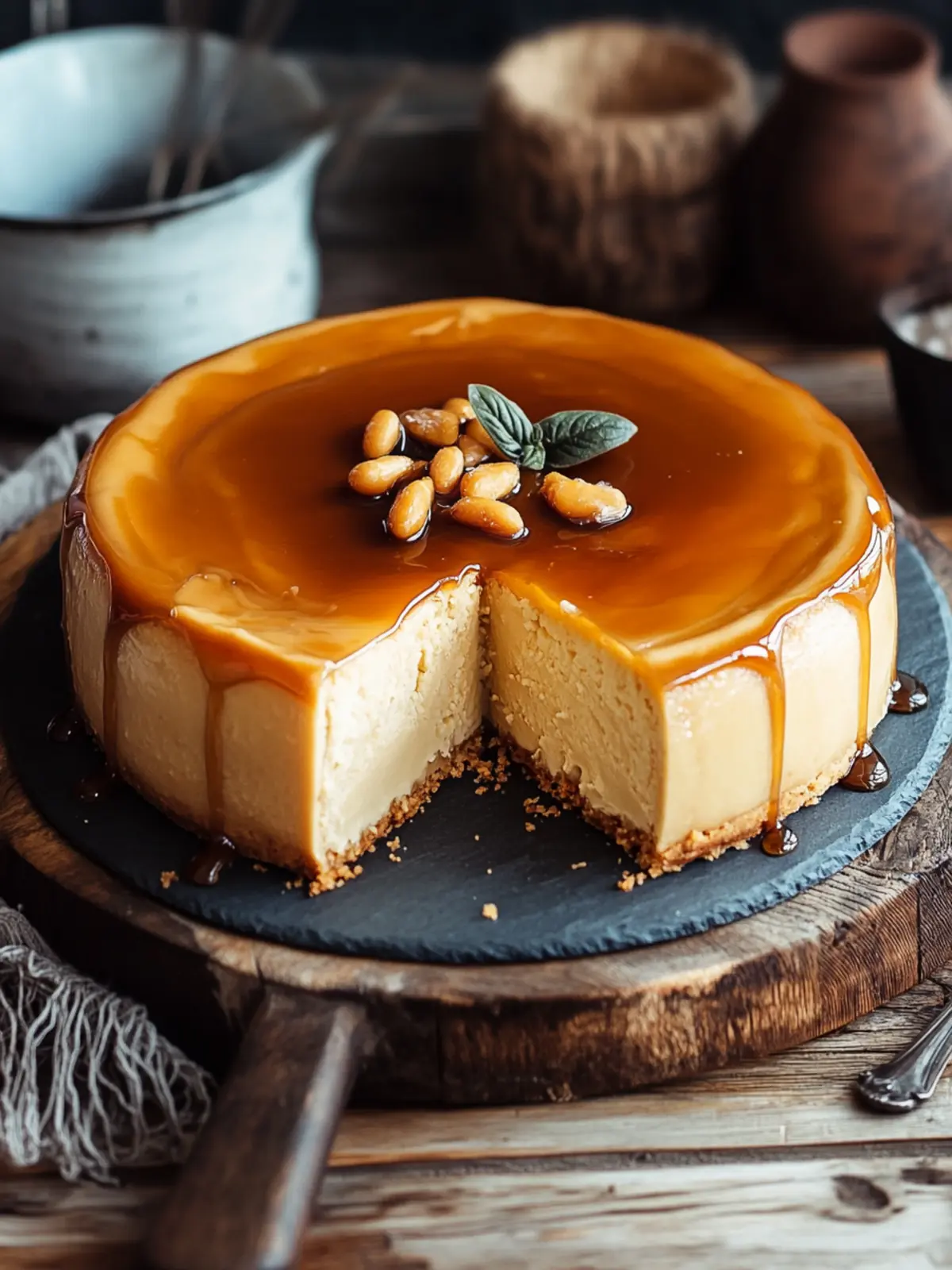 Gesalzener Karamell-Käsekuchen