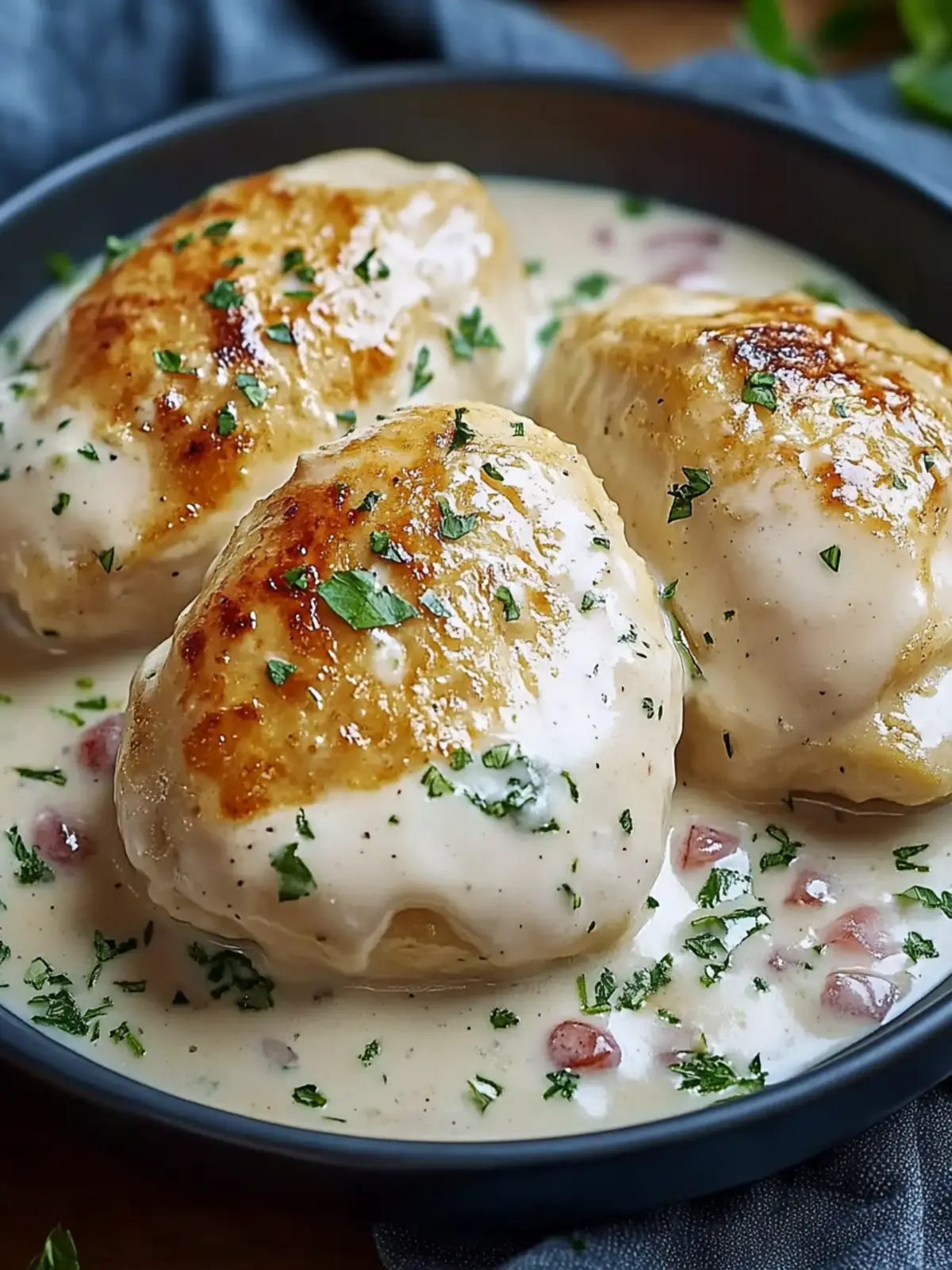 Philadelphia Hähnchen: Juicy chicken breast in creamy cream cheese sauce