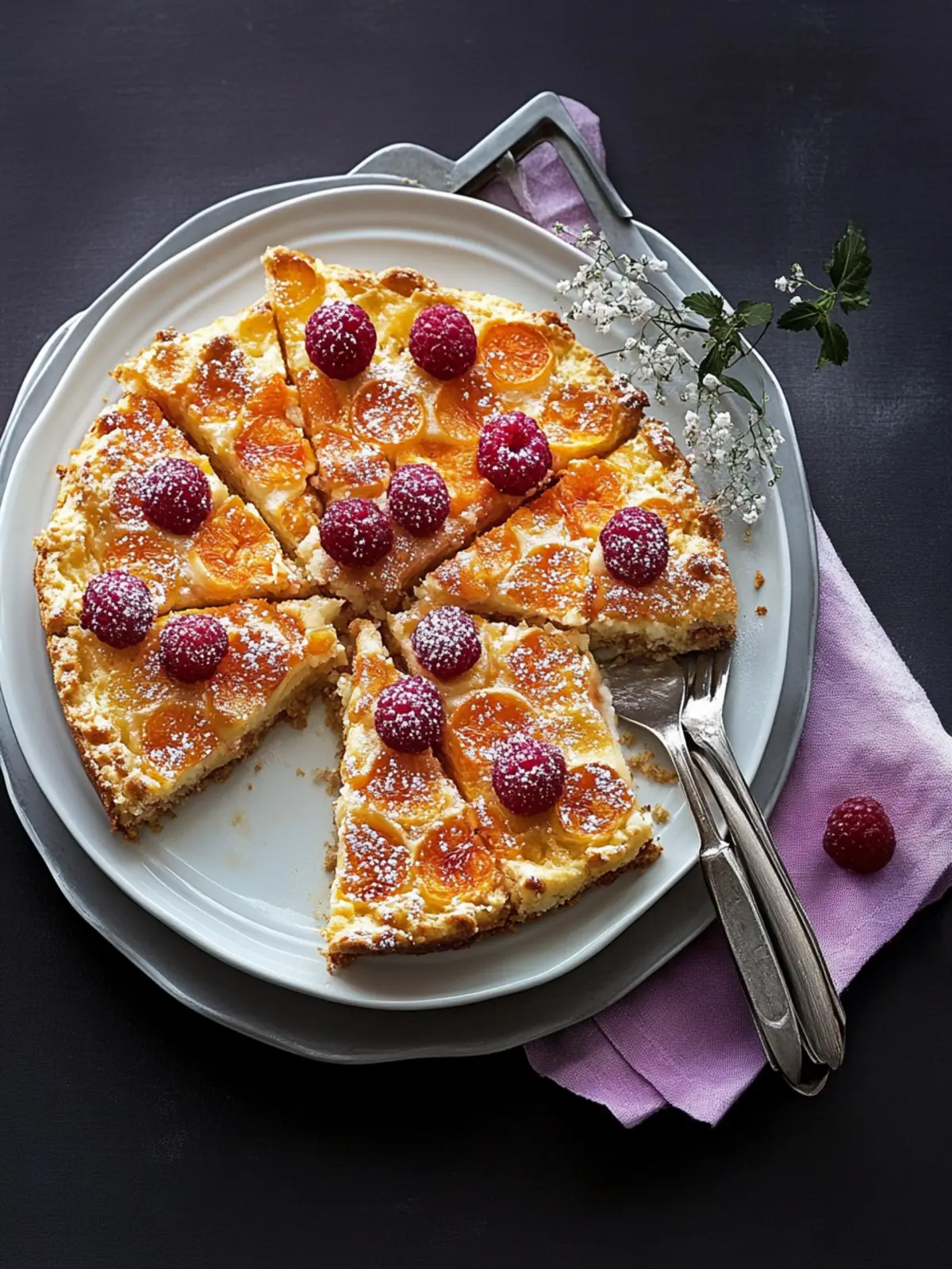 Quick Curd Crumble Cake with Fruit