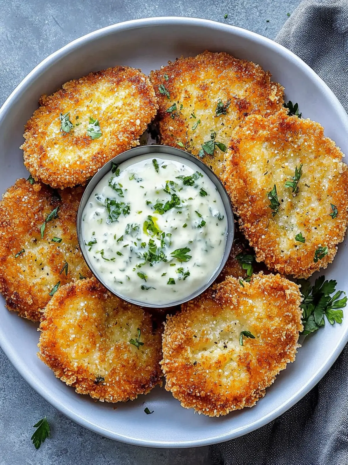 Airfryer Kohlrabi Schnitzel Kräuter