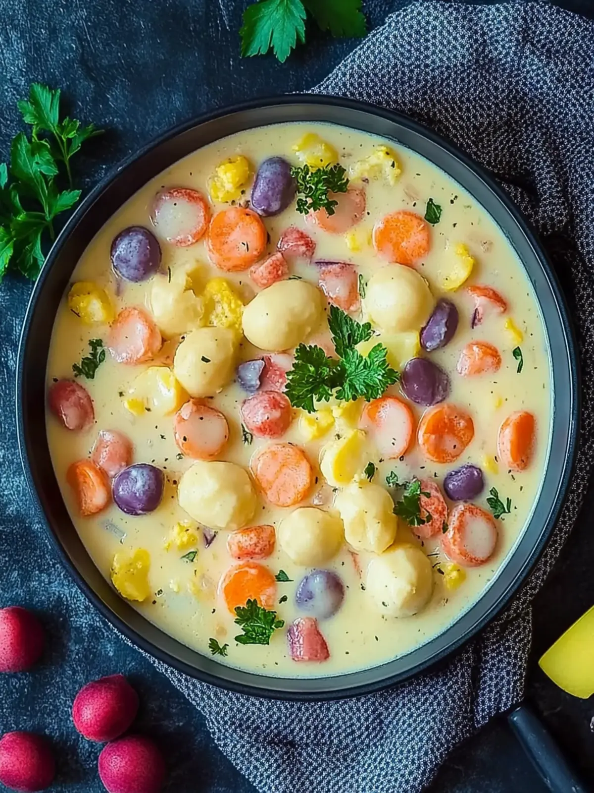 Eintopf mit Kartoffeln und Würstchen – herzhaft, cremig und sättigend