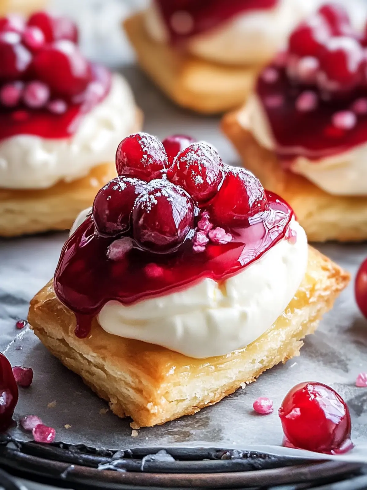 Cherry pockets with cream cheese filling: This is how it works!