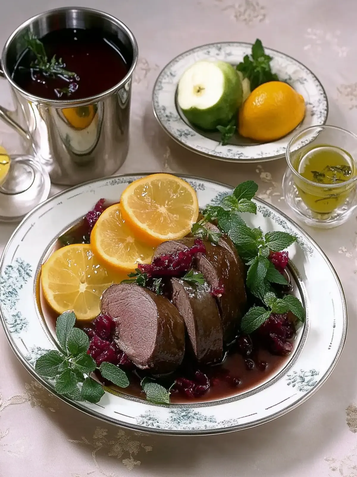 Rehbraten mit Kartoffelklößen