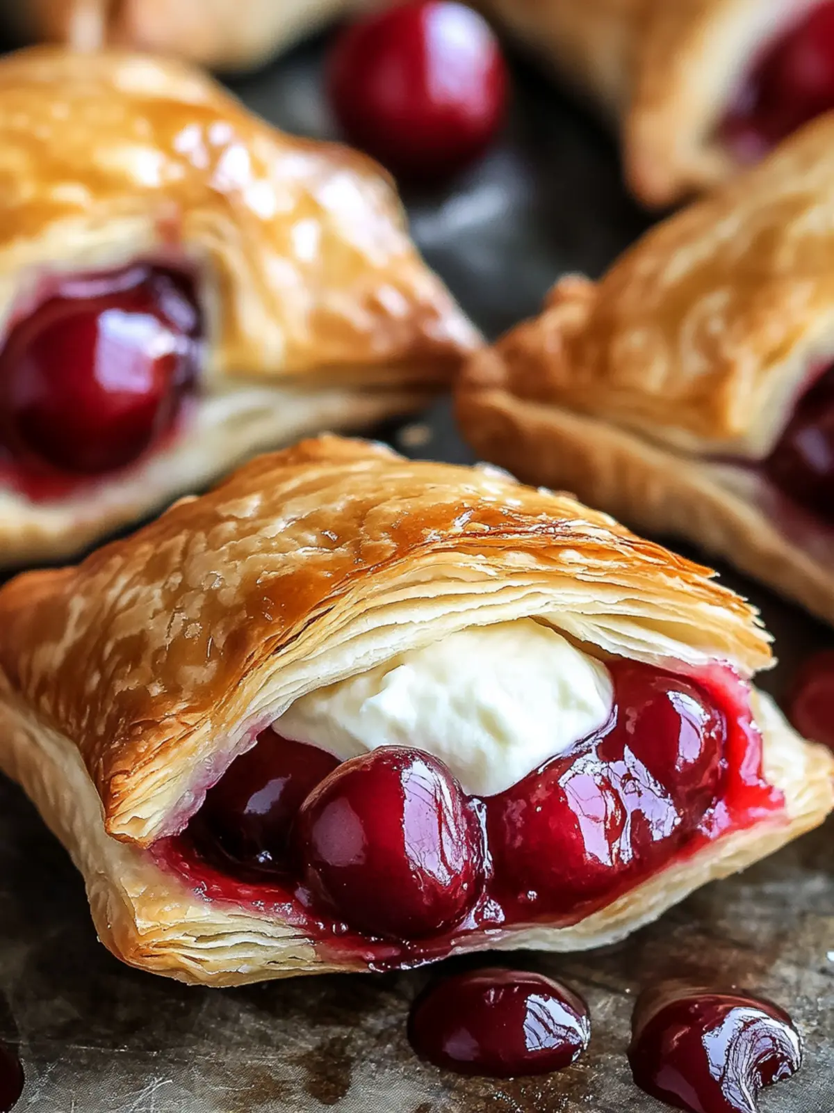 Cherry pockets with cream cheese filling: This is how it works!