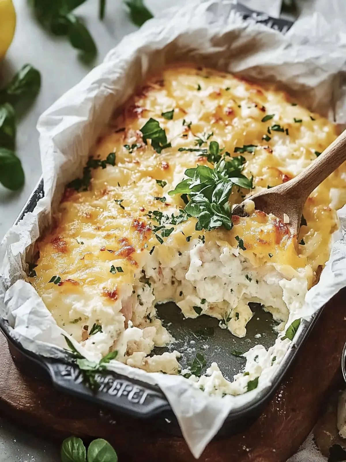 Baked rice with ham and cheese