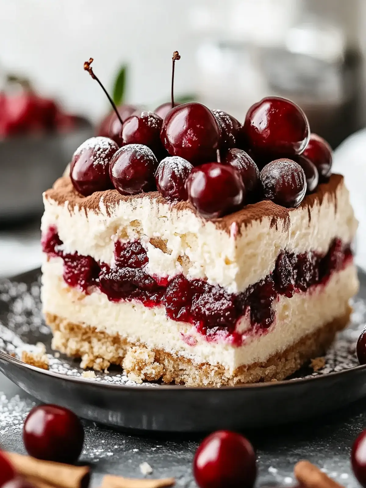 Genießen Sie Cherry Amaretto Tiramisu für eine köstliche Wendung