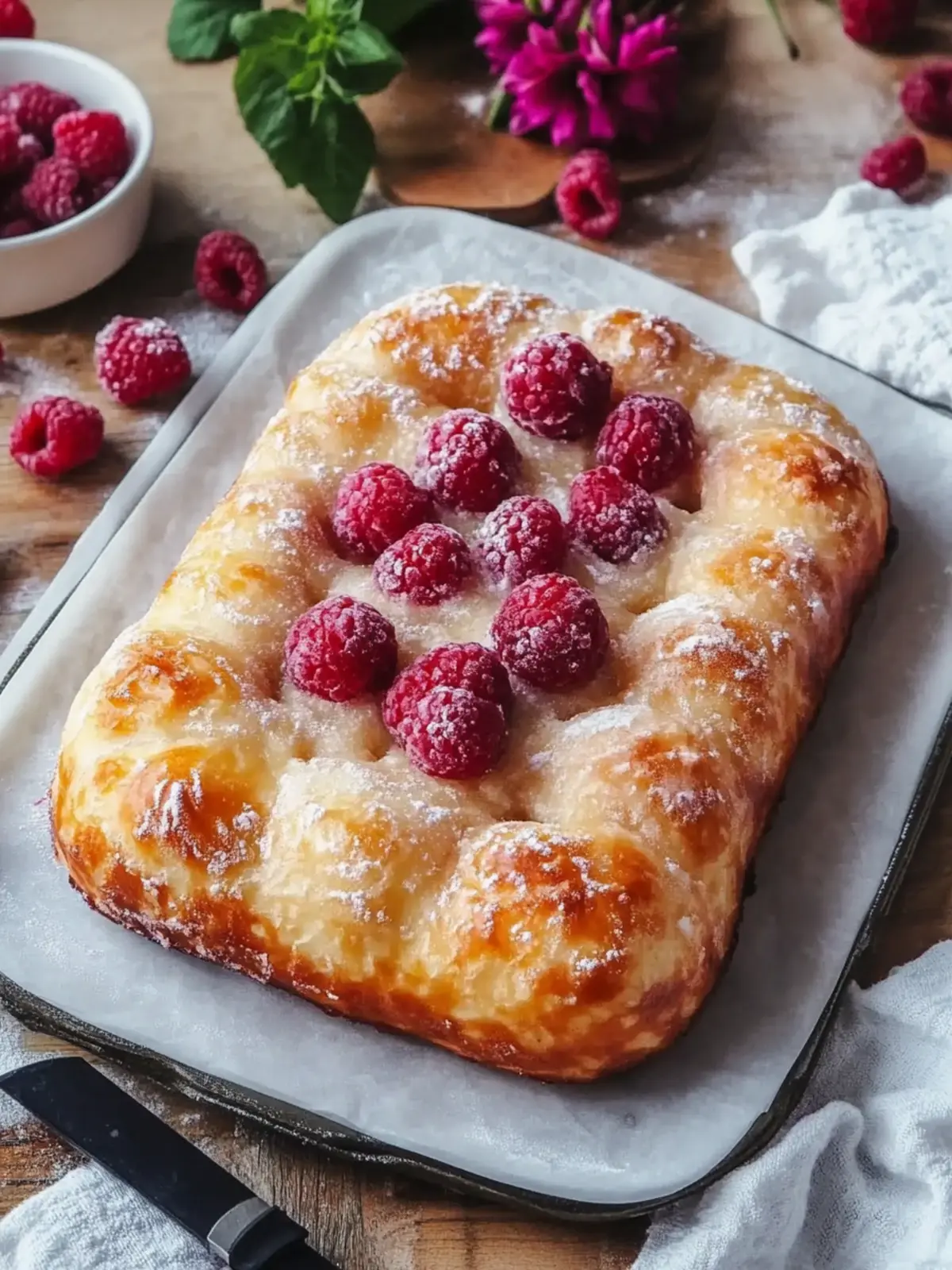 Hausgemachte Marmeladen-Donut-Focaccia