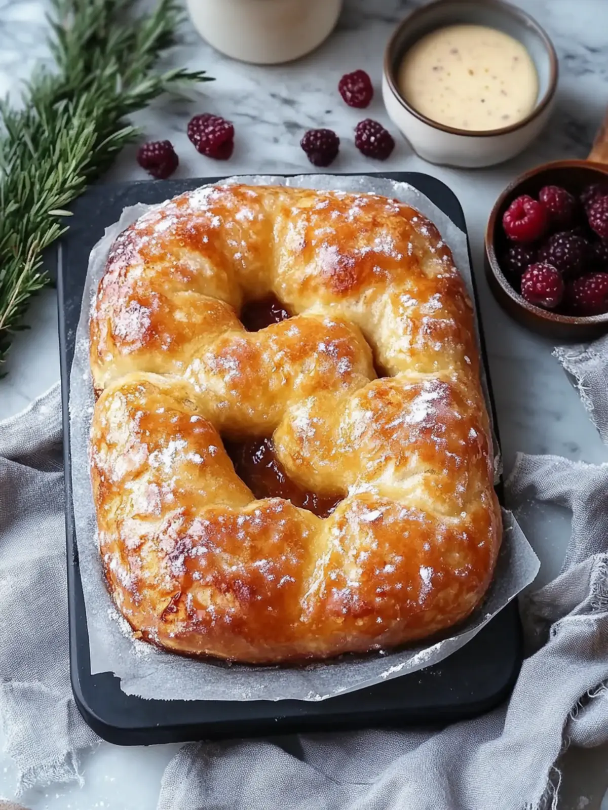 Hausgemachte Marmeladen-Donut-Focaccia