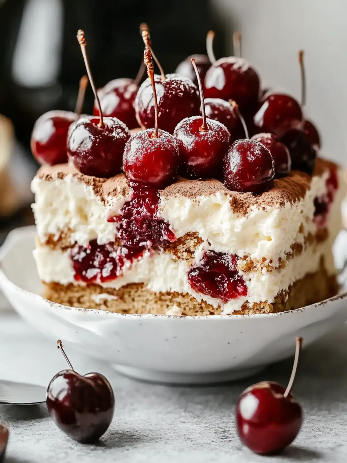 Genießen Sie Cherry Amaretto Tiramisu für eine köstliche Wendung