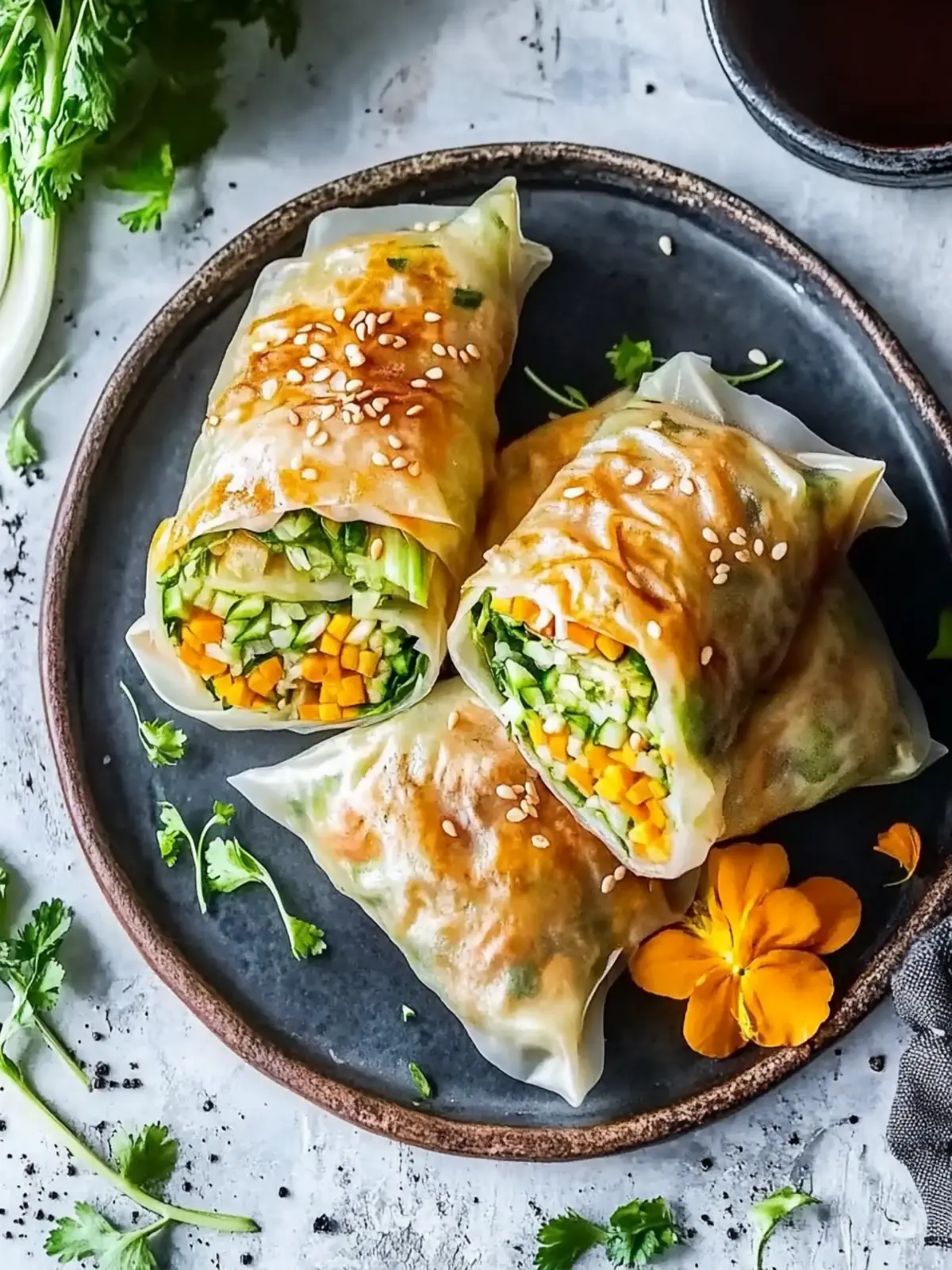 Crispy vegetable pockets (vegan recipe) - healthy dinner made easy