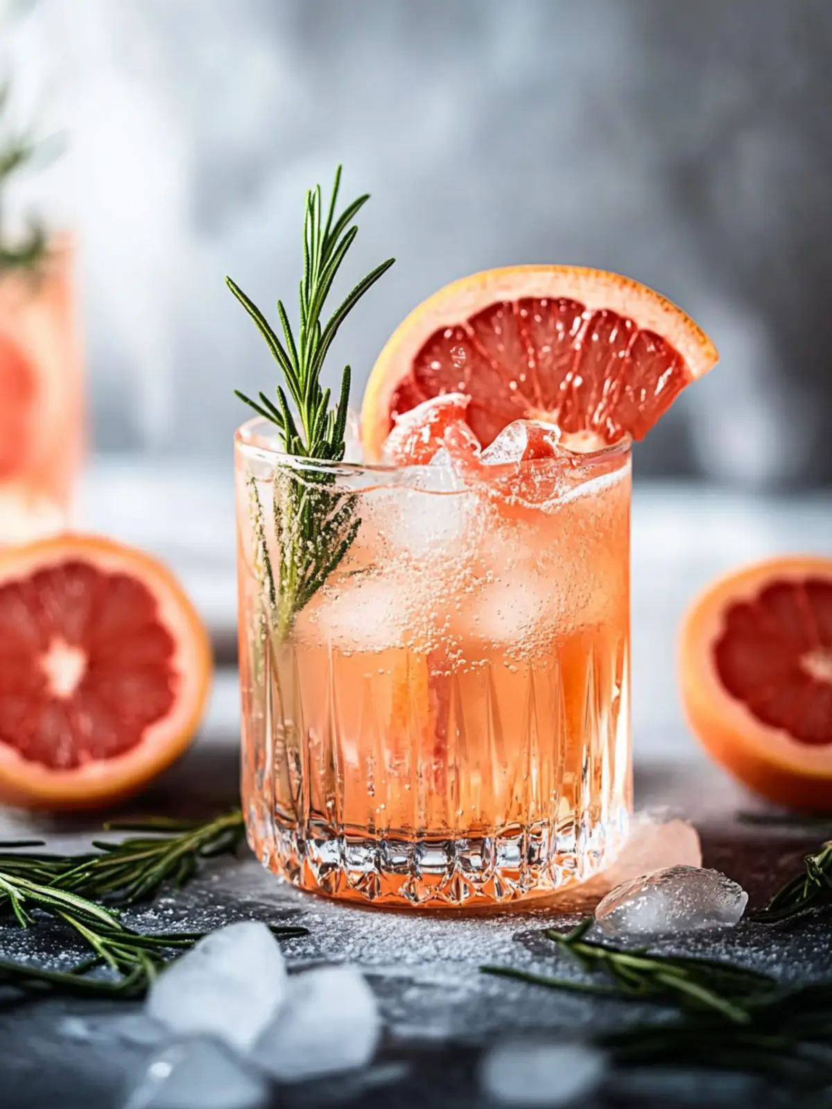 Pink Grapefruit Spritz mit Rosmarin