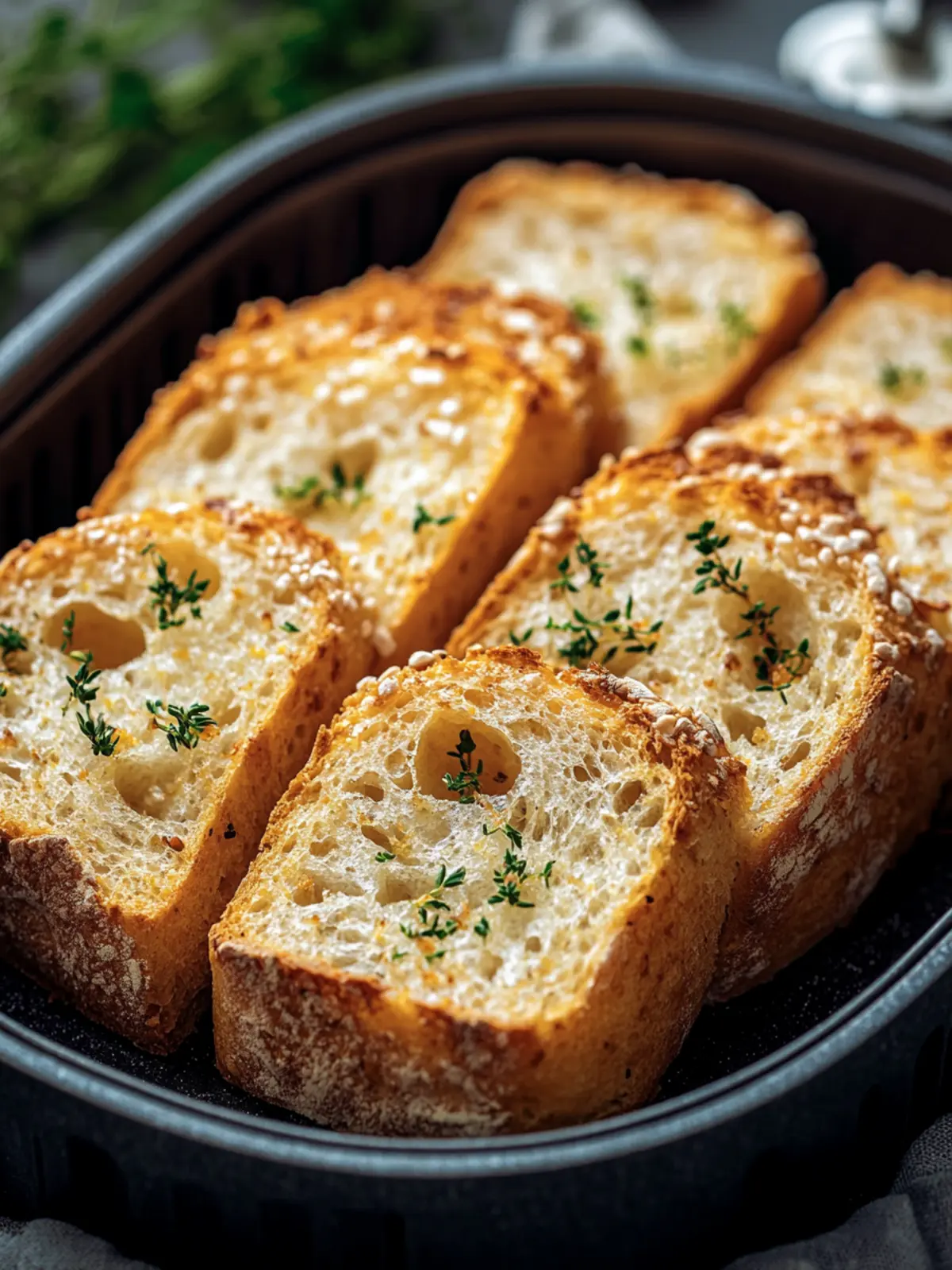Schnell gemacht: Airfryer Knoblauchbrot
