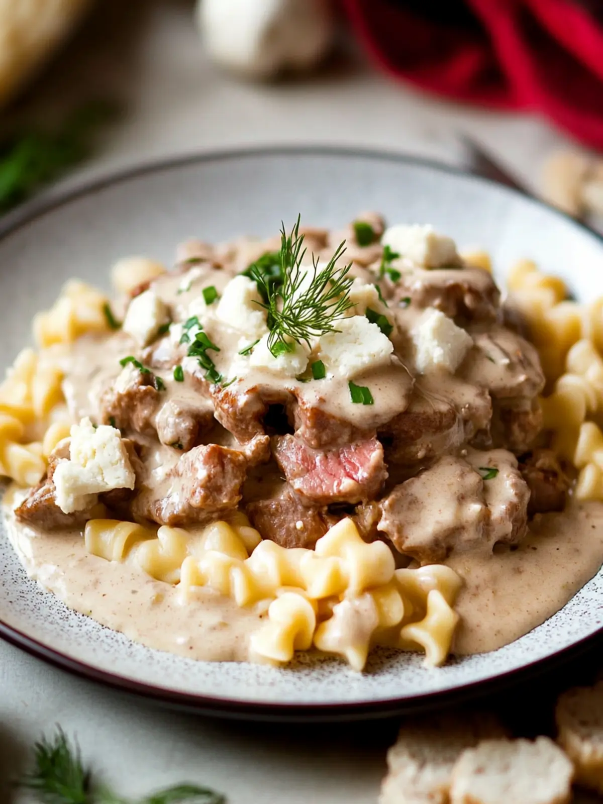 Rinderstroganoff mit Pfefferspätzle