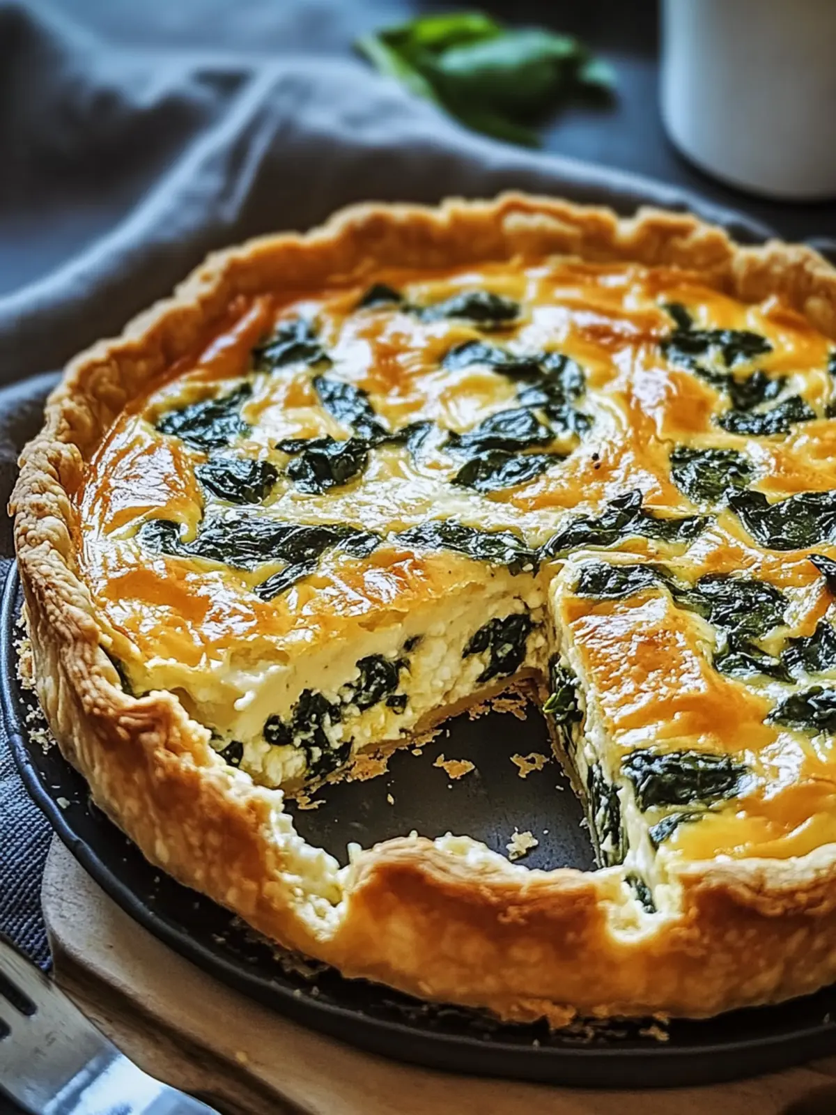 Hüttenkäse Spinat Quiche ohne Boden – Gesund und Lecker