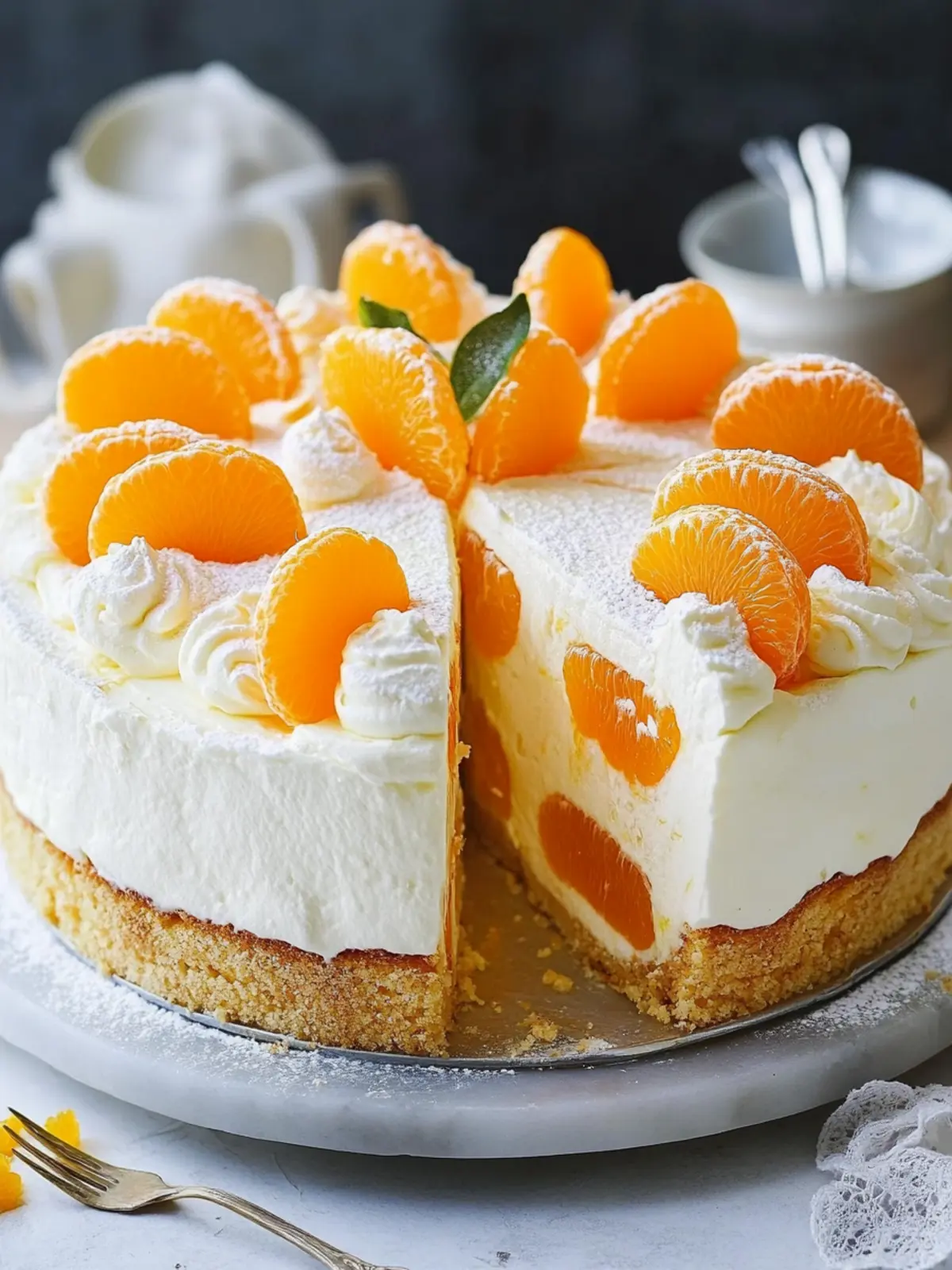 Käsesahnetorte mit Mandarinen