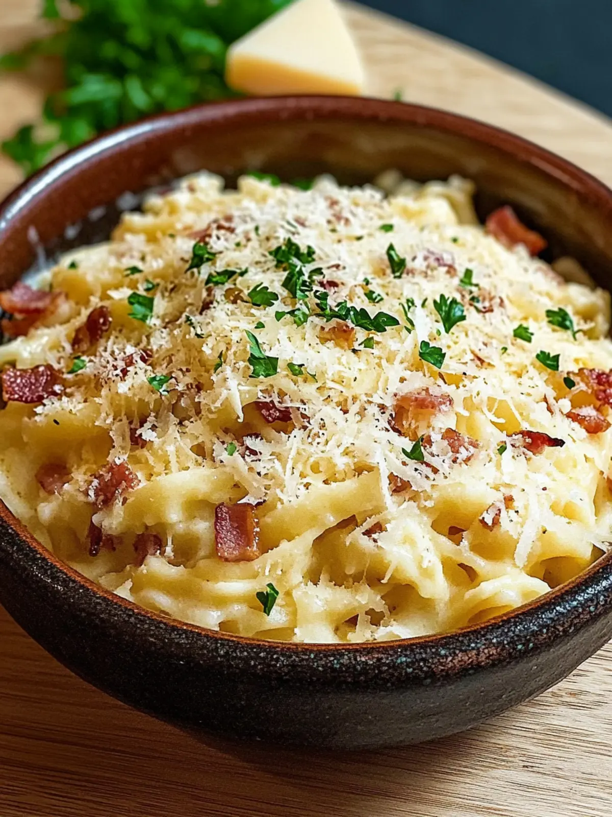 Spätzle mit Speck und geriebenem Käse. Ein ausgezeichnetes Rezept