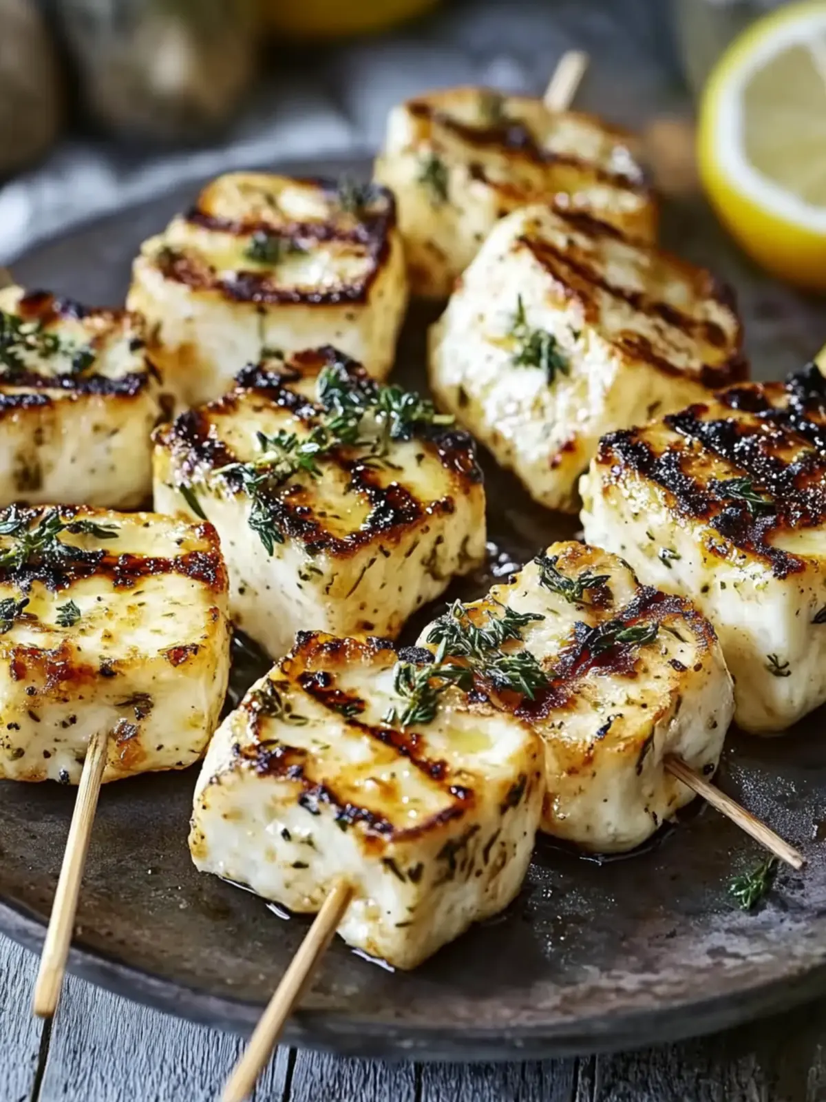 Grilled Halloumi Skewers with Lemon and Thyme: An Incredible Ultimate Recipe for 5 Star Enthusiasts
