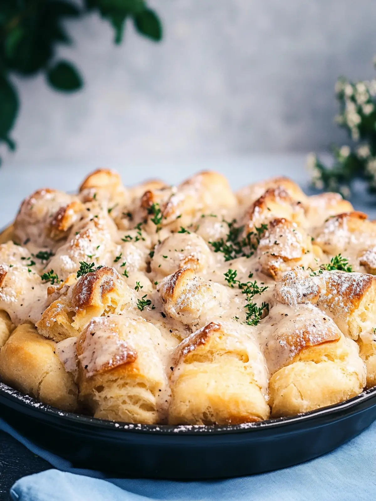 Kekse und Soße Auflauf