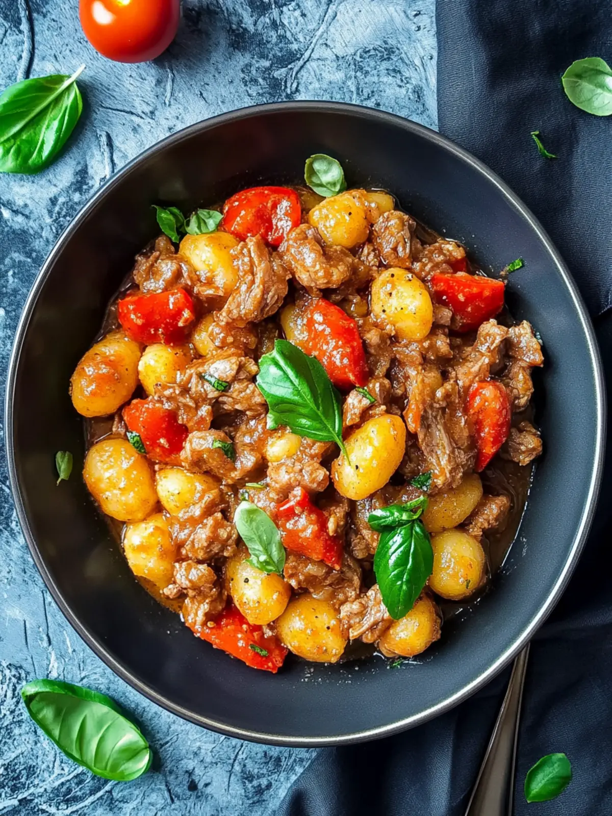 Gnocchi Pan mit Hackfleisch und Paprika (schnelles Rezept)