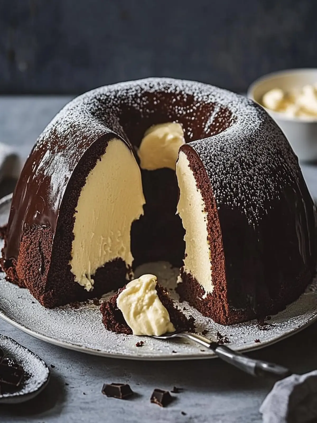 Schoko-Gugelhupf mit Cheesecakefüllung Ein unglaublicher Genuss für Schokoladenliebhaber