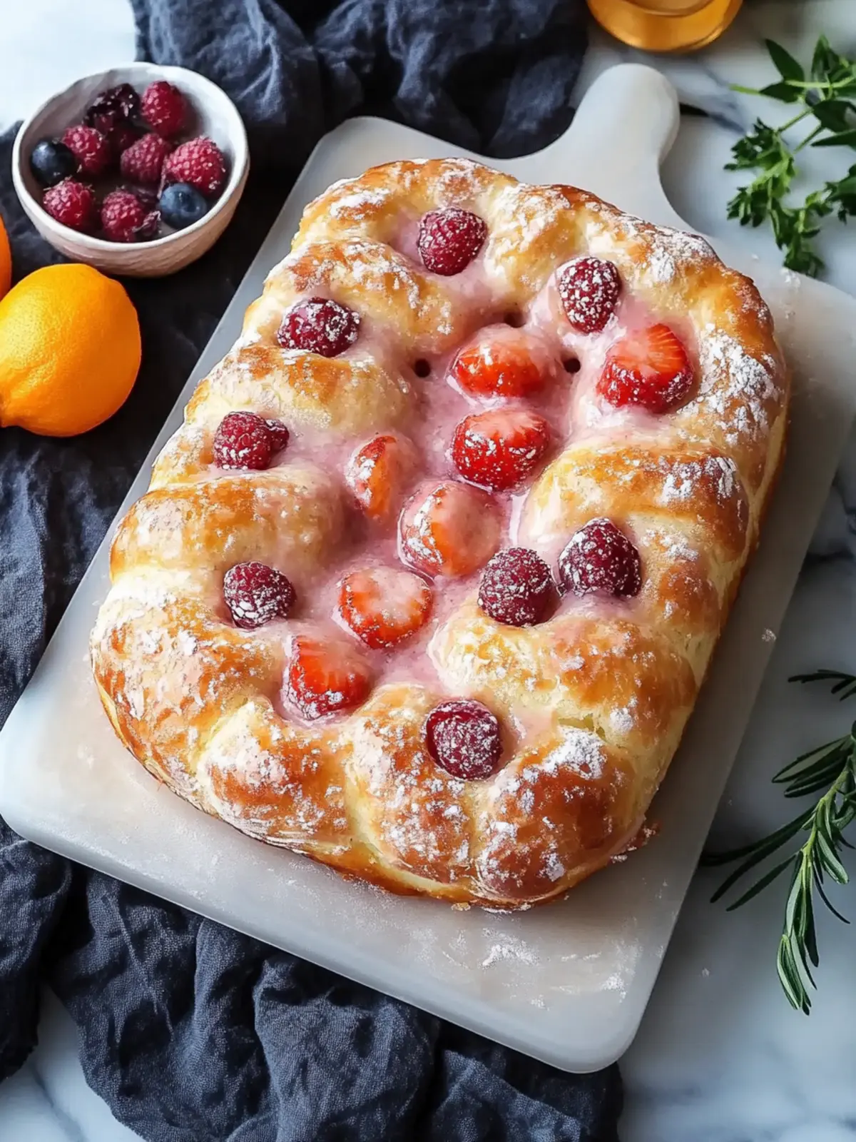 Hausgemachte Marmeladen-Donut-Focaccia