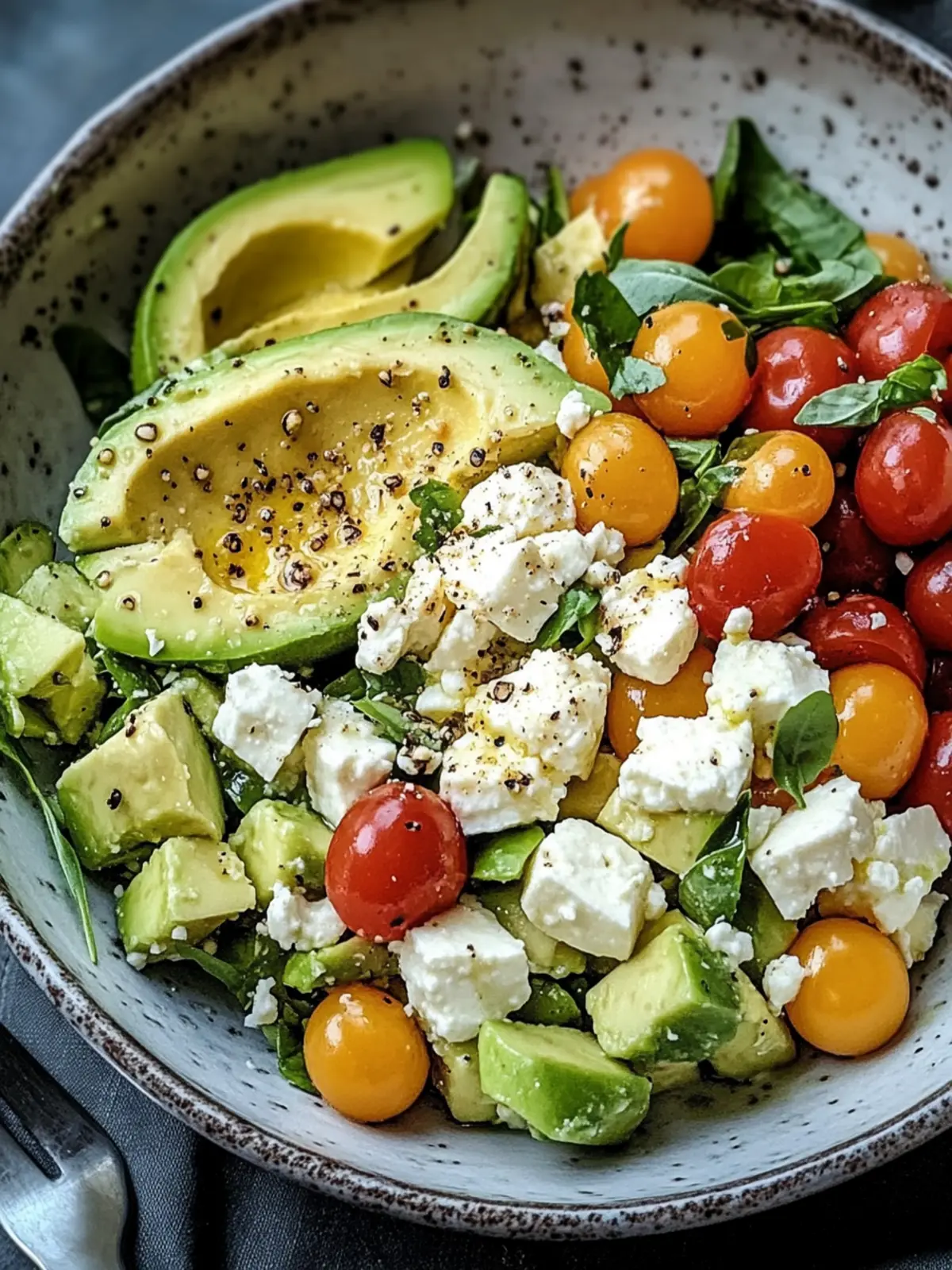 Kichererbsen Feta Avocado für gesunden Genuss