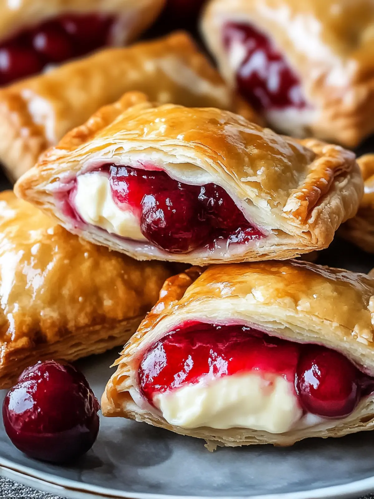 Cherry pockets with cream cheese filling: This is how it works!