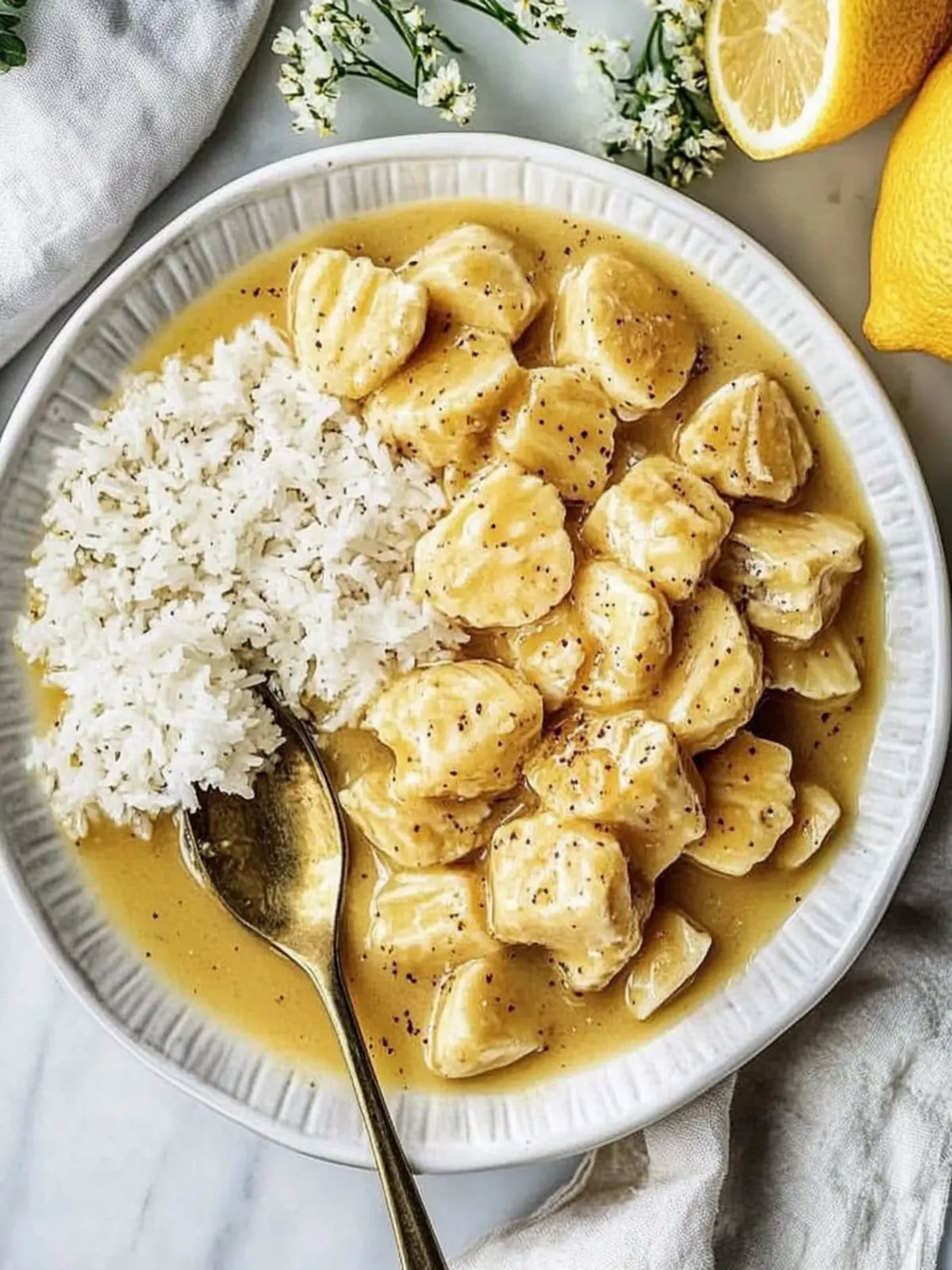 Honig-Senf-Hähnchen mit Reis