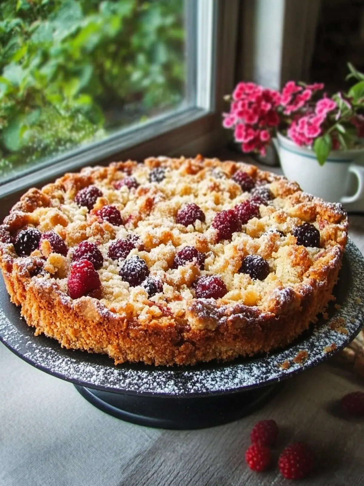 Zwetschgenkuchen mit Zimtstreuseln