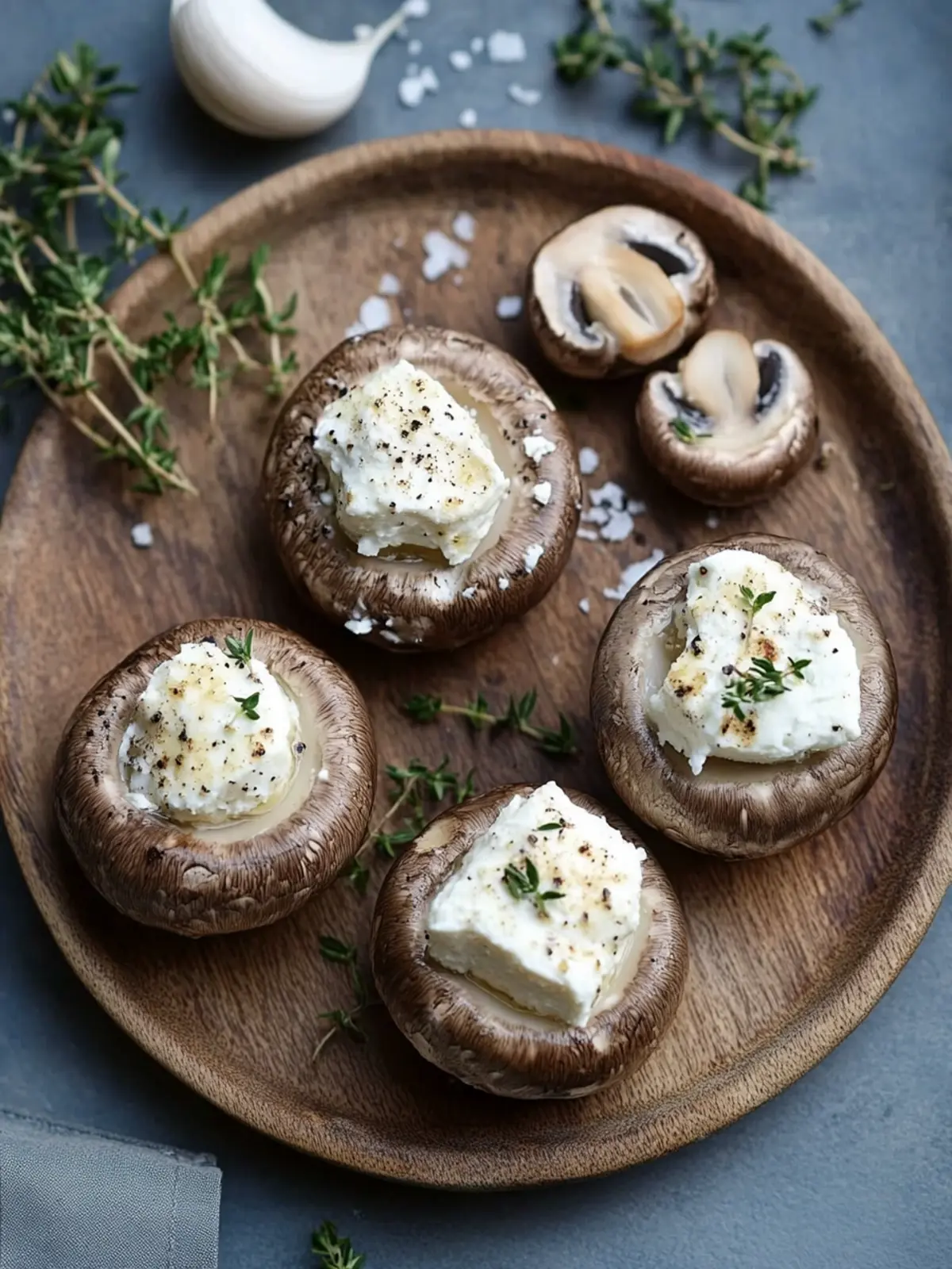 Gefüllte Champignons mit Feta