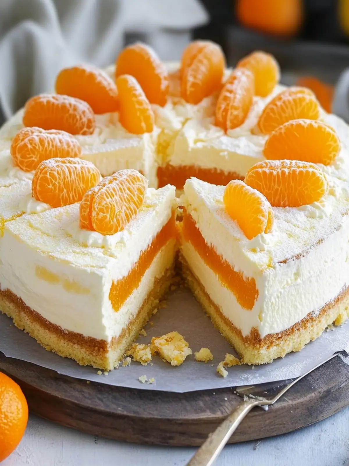 Käsesahnetorte mit Mandarinen