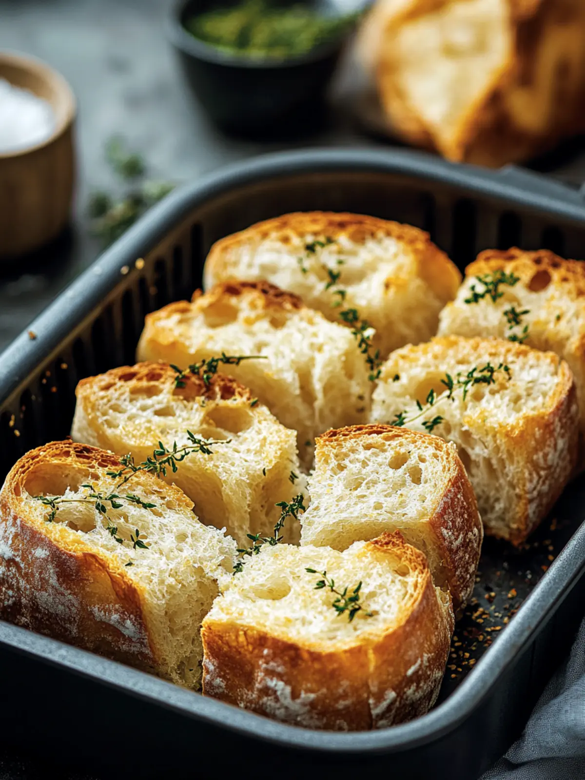 Schnell gemacht: Airfryer Knoblauchbrot
