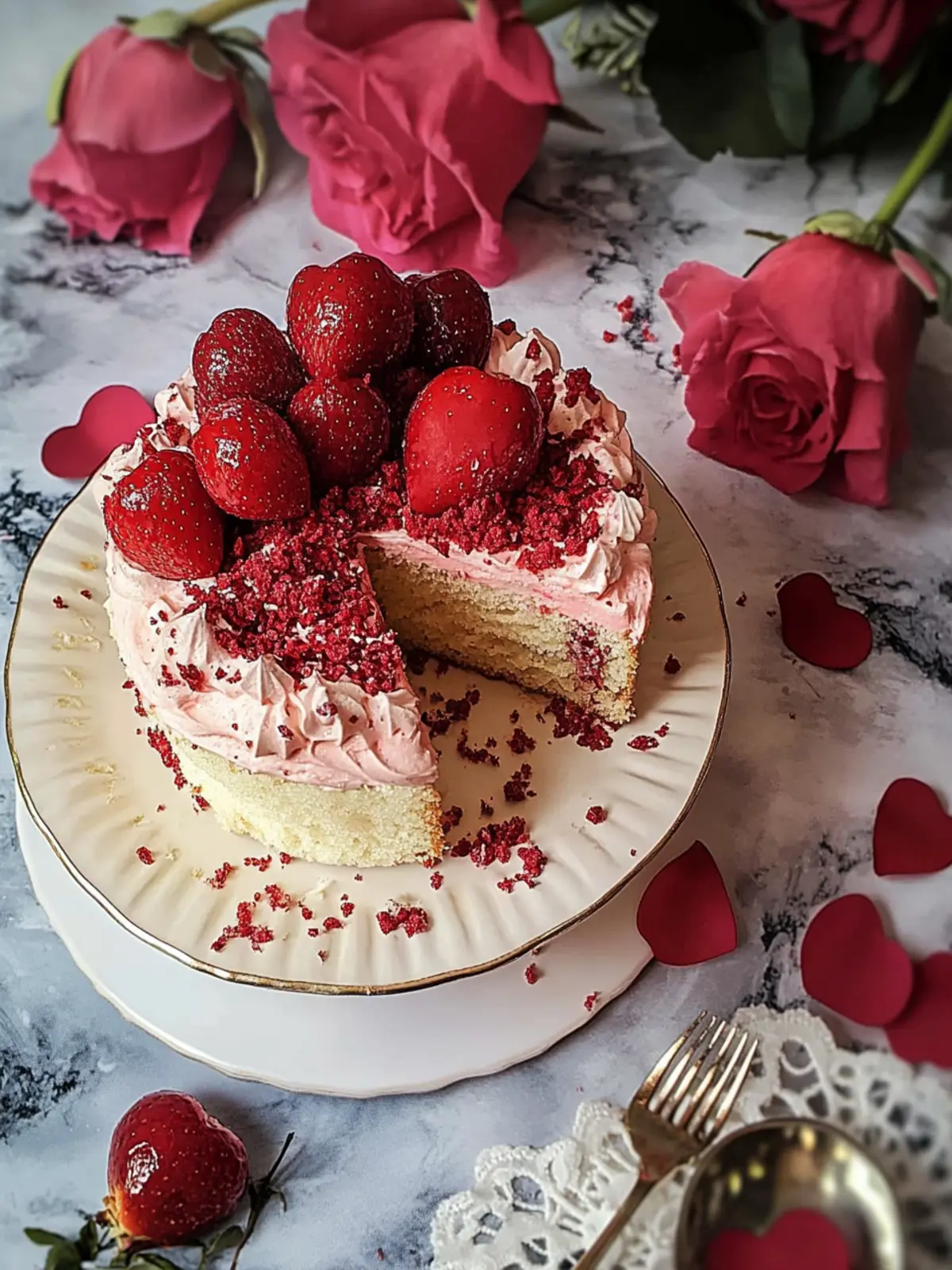 Valentinstag-Überraschungstorte
