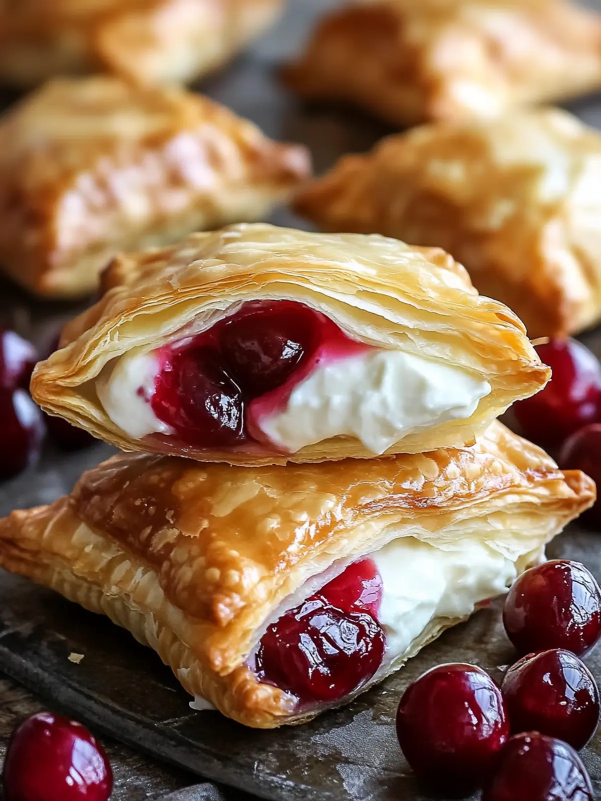 Cherry pockets with cream cheese filling: This is how it works!