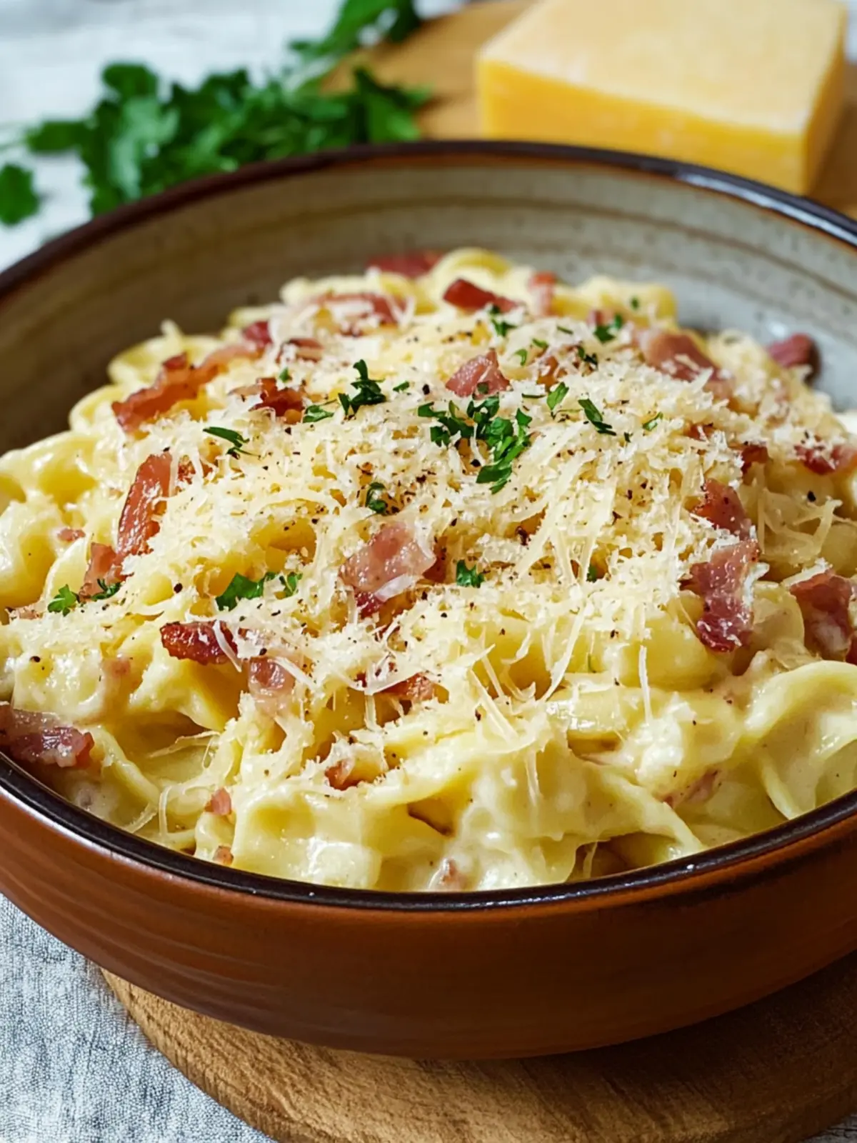 Spätzle mit Speck und geriebenem Käse. Ein ausgezeichnetes Rezept