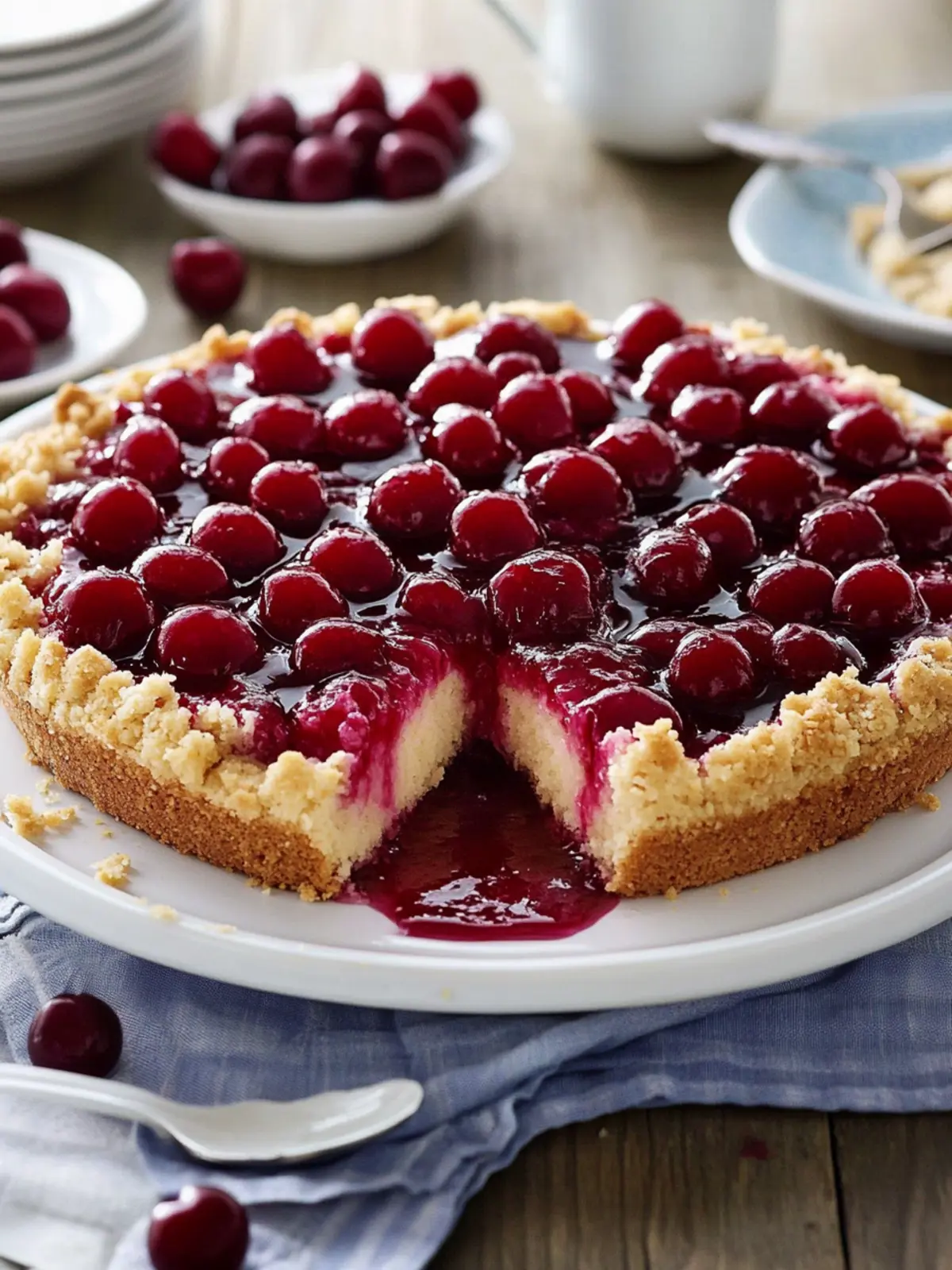 Cherry cake with pudding - discover grandma's heavenly crumb recipe