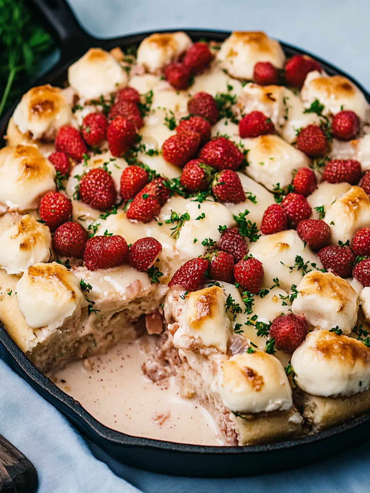 Kekse und Soße Auflauf