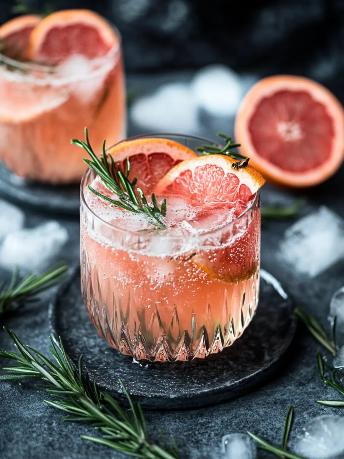 Pink Grapefruit Spritz mit Rosmarin
