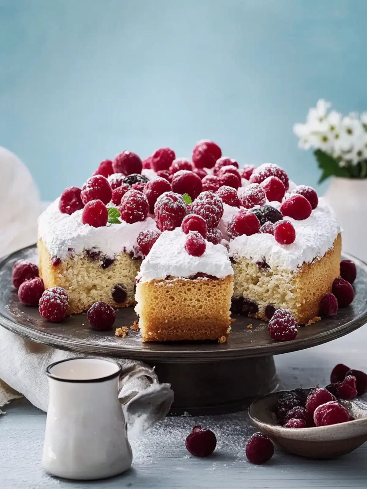 Eierlikör-Kirsch-Blechkuchen