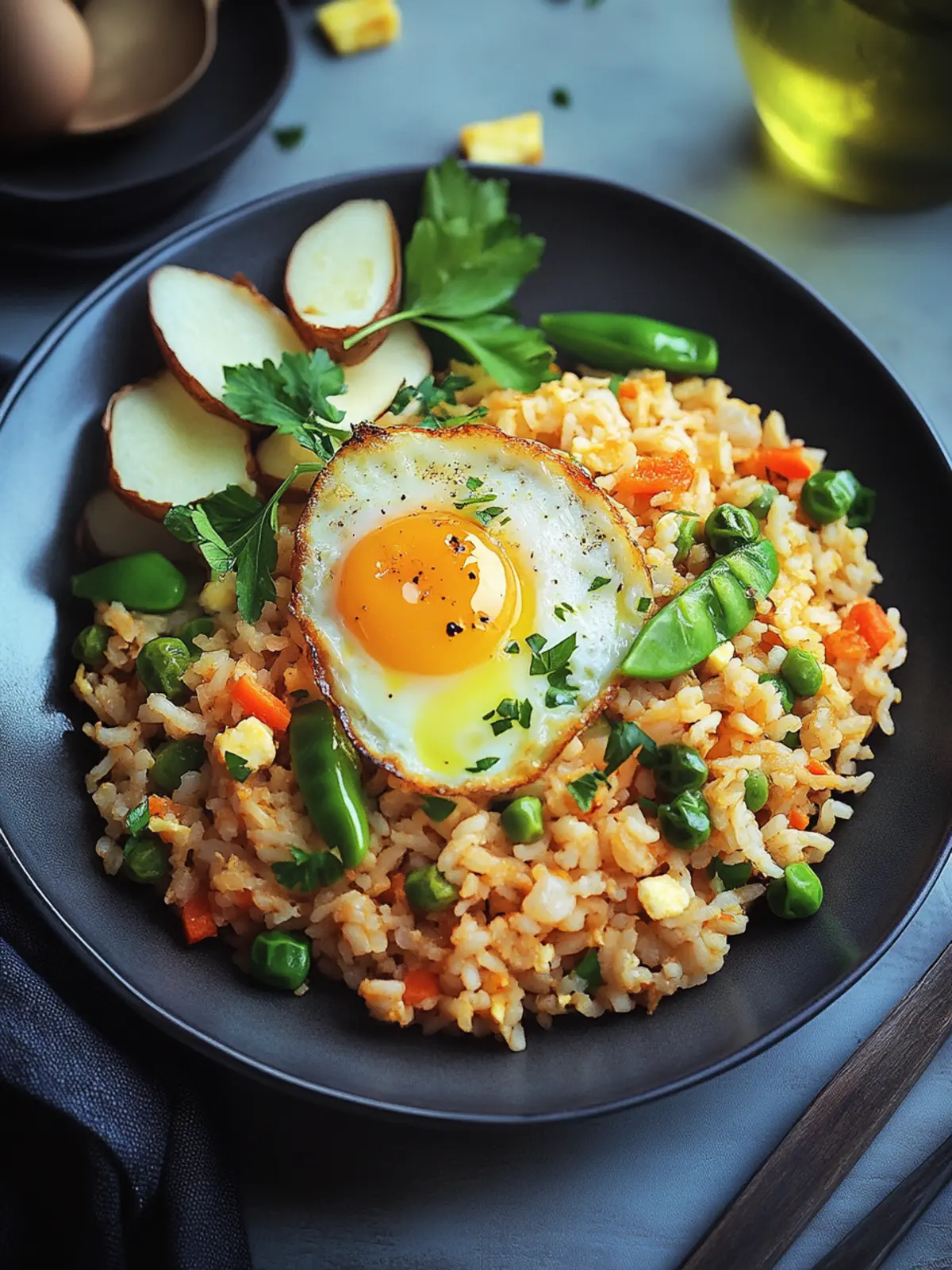 Fried Rice with Vegetables and Egg